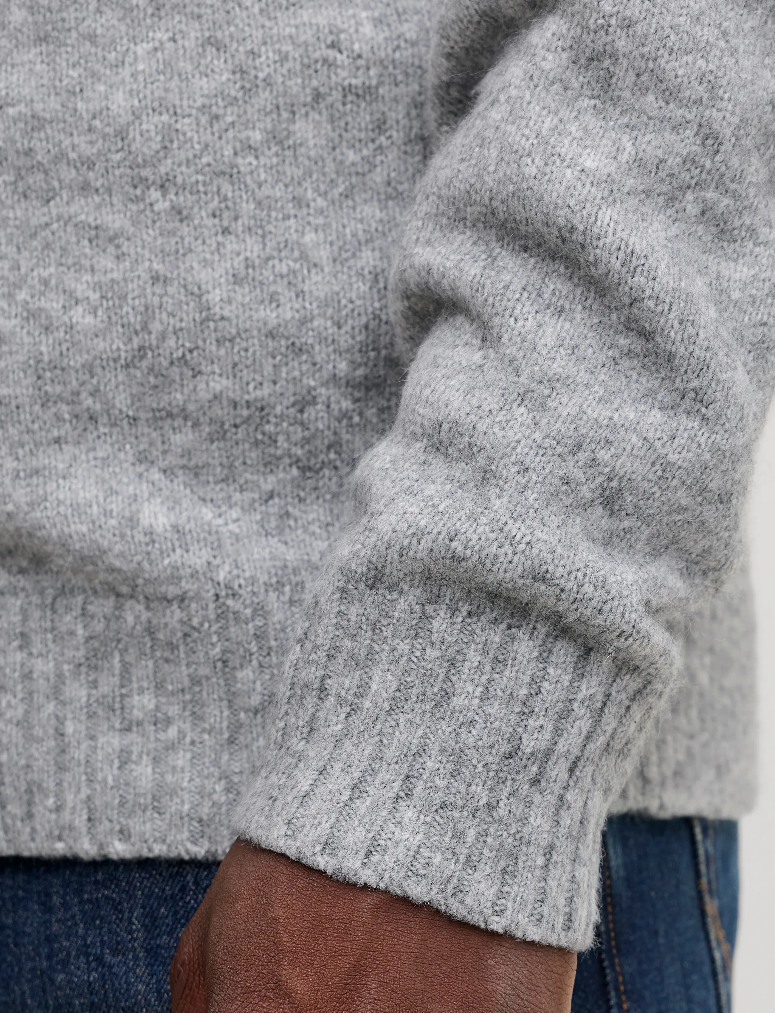 Jack & Jones - JJESOHO OLLIE KNIT POLO CARDIGAN - koftor - light grey melange - 4