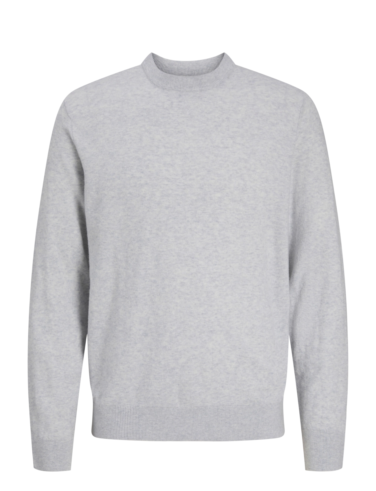 Jack & Jones JJEPERFECT WOOL BLEND KNIT CREW NECK - Strickmode - LIGHT GREY MELANGE / grey