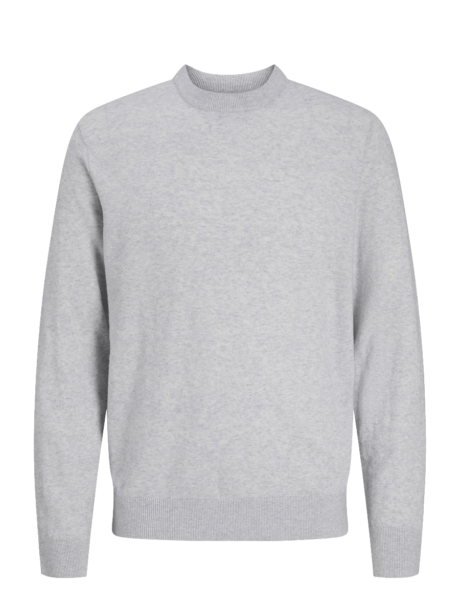 Jack & Jones - JJEPERFECT WOOL BLEND KNIT CREW NECK - rundhals - light grey melange - 0