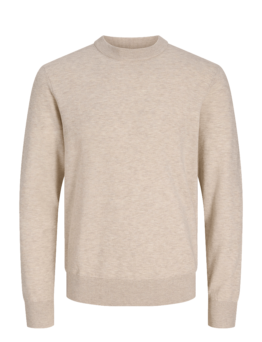 Jack & Jones - JJEPERFECT WOOL BLEND KNIT CREW NECK - rund hals - moonbeam - 0