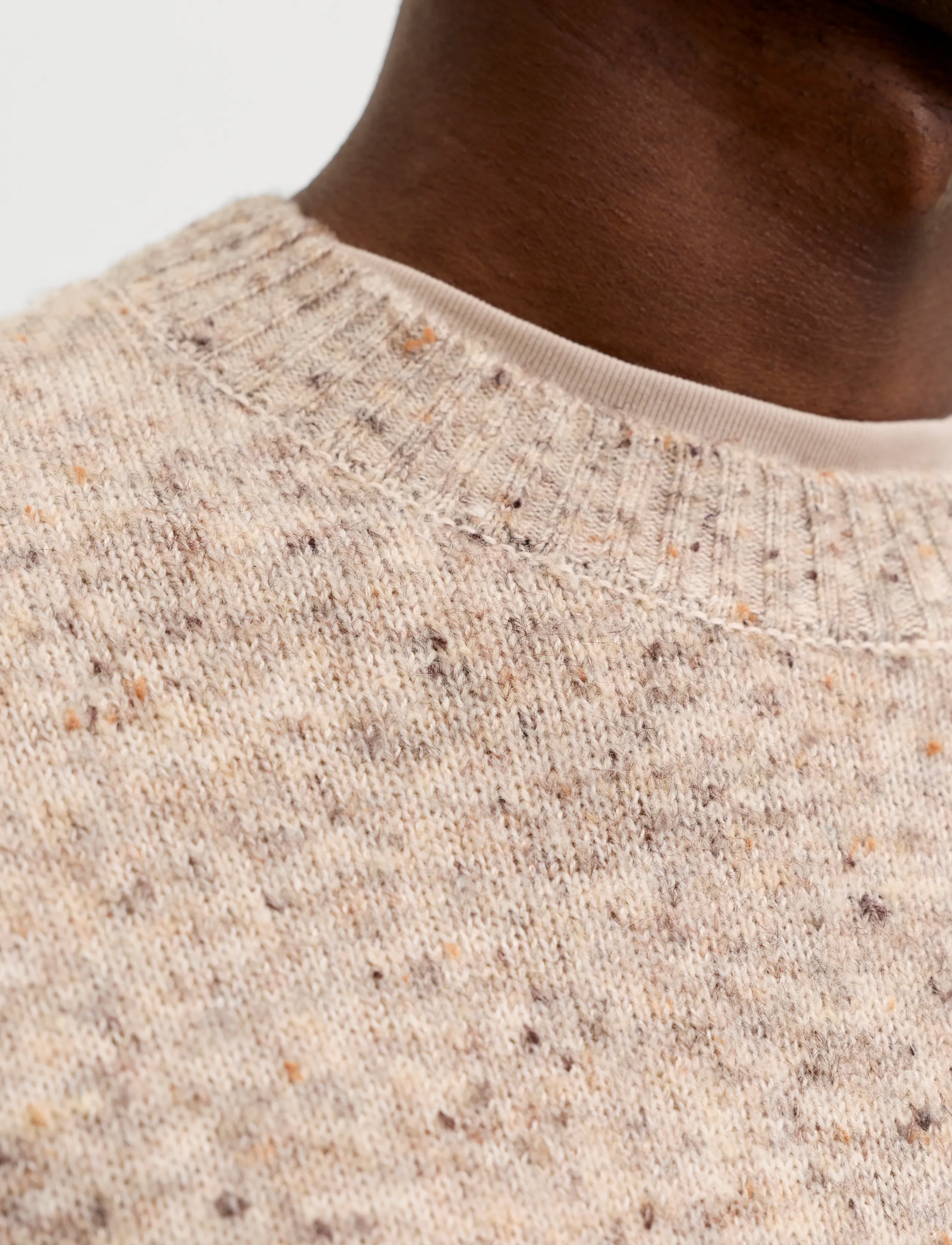 Jack & Jones JJENIEL KNIT CREW NECK SN - Streetstyle - ATMOSPHERE / beige
