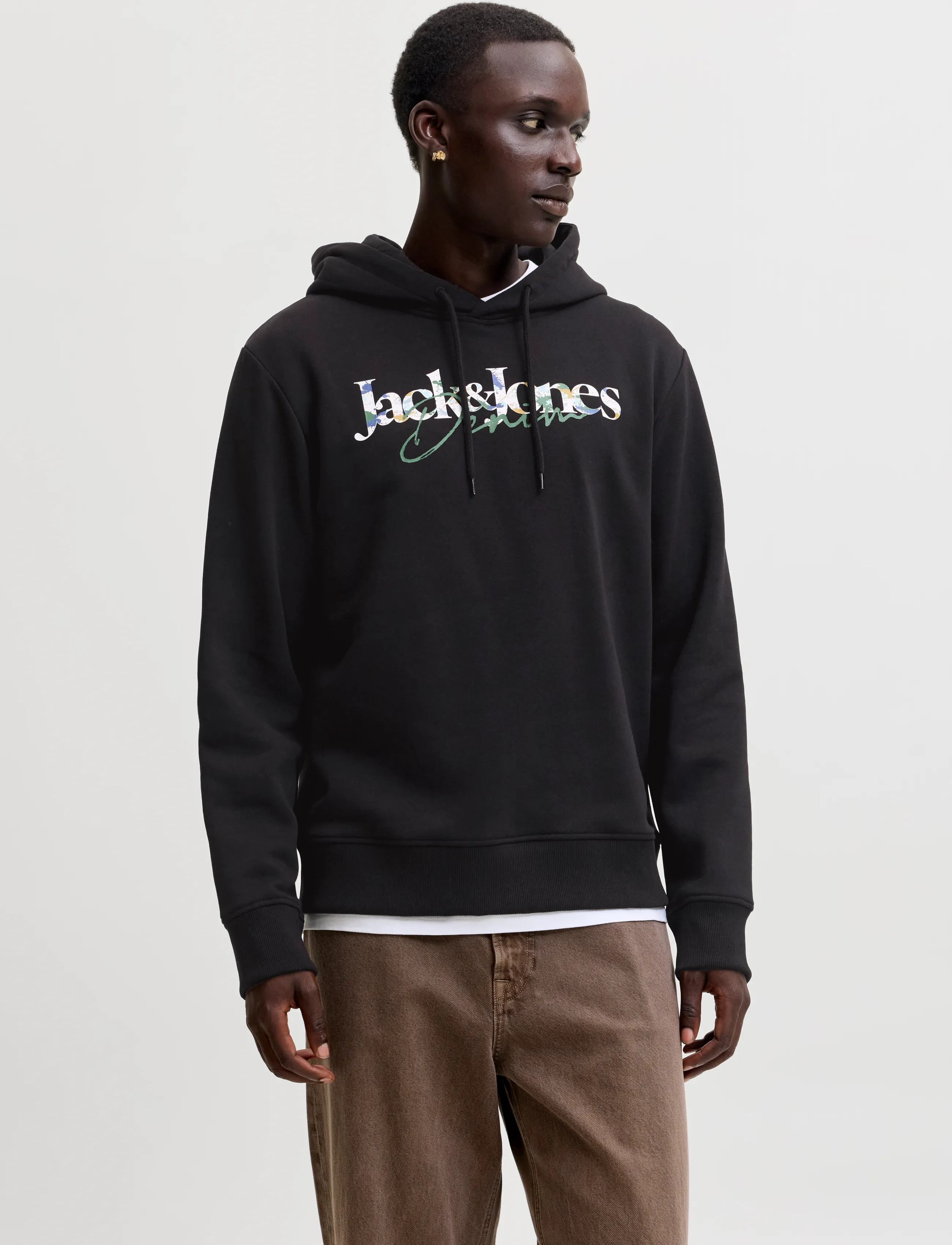 Jack & Jones JJTOM SWEAT HOOD - Vetements - BLACK / black