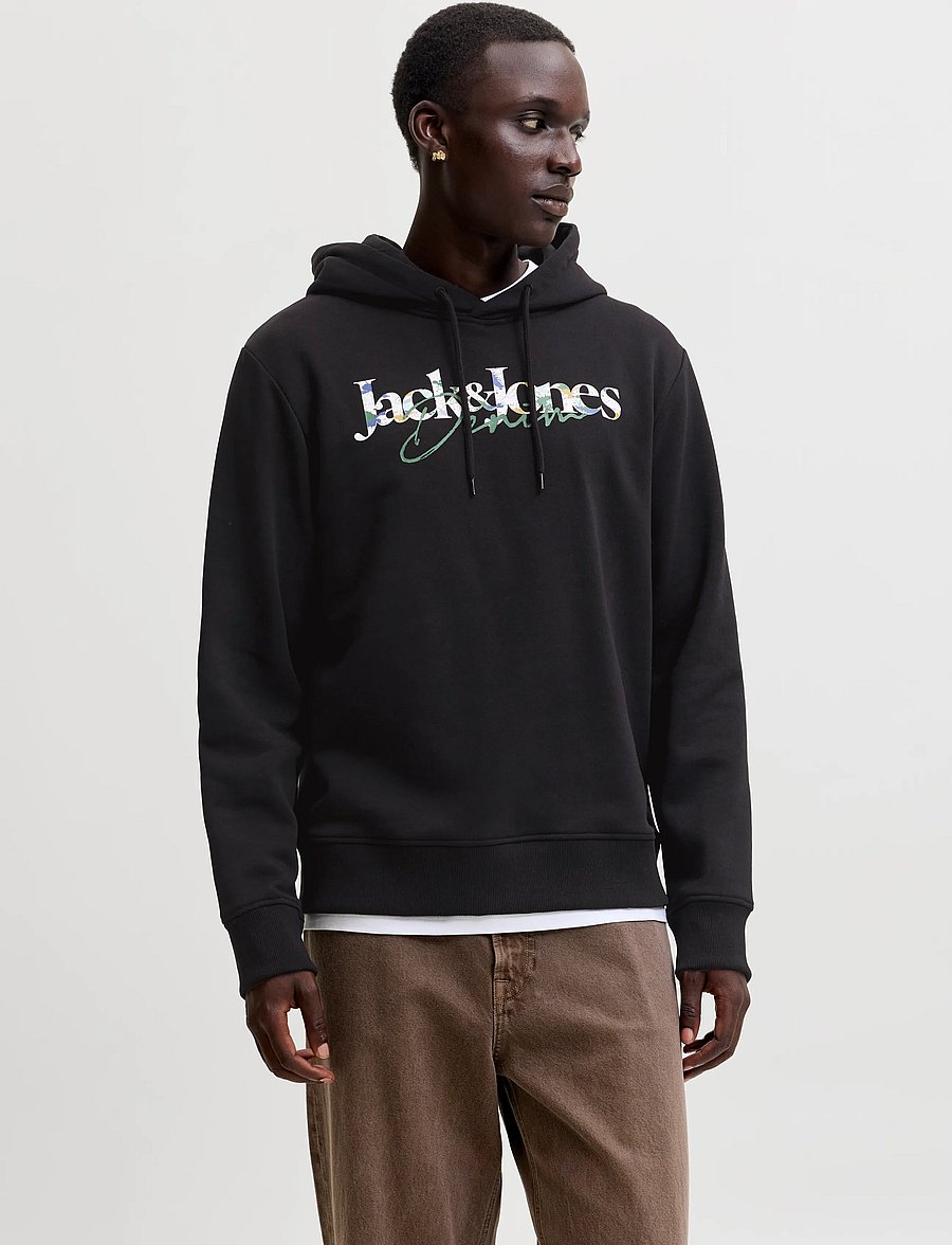 Jack & Jones - JJTOM SWEAT HOOD - kapuutsiga dressipluusid - black - 0