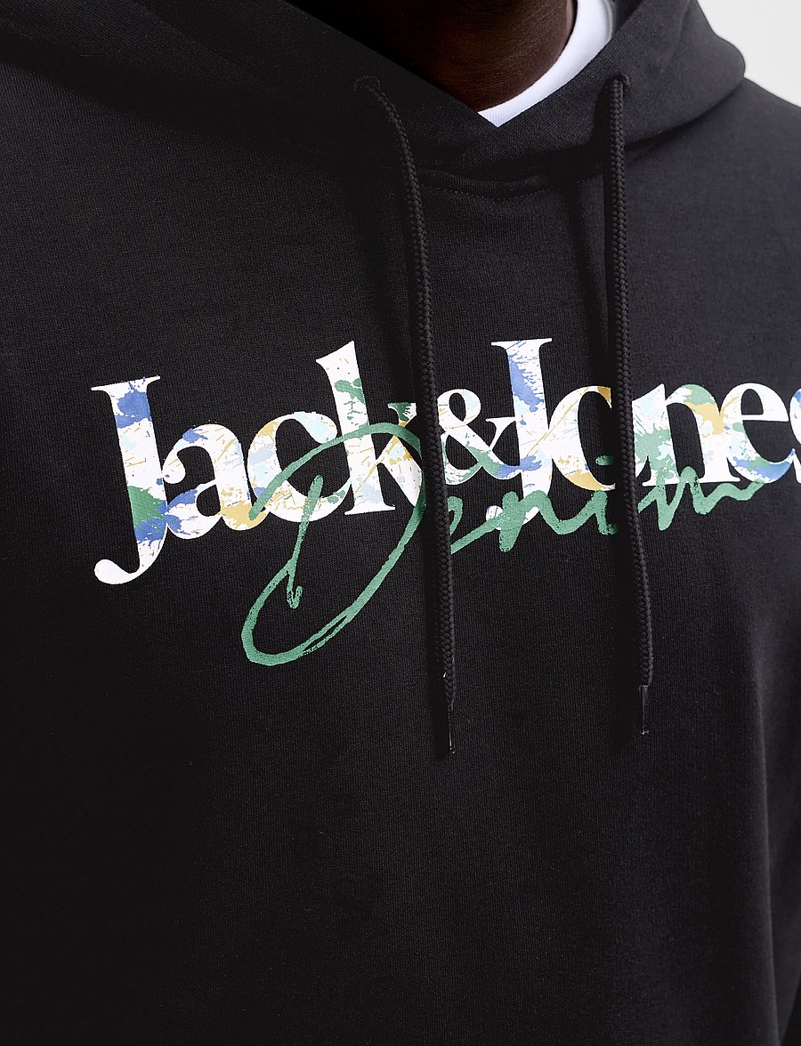 Jack & Jones - JJTOM SWEAT HOOD - kapuutsiga dressipluusid - black - 5