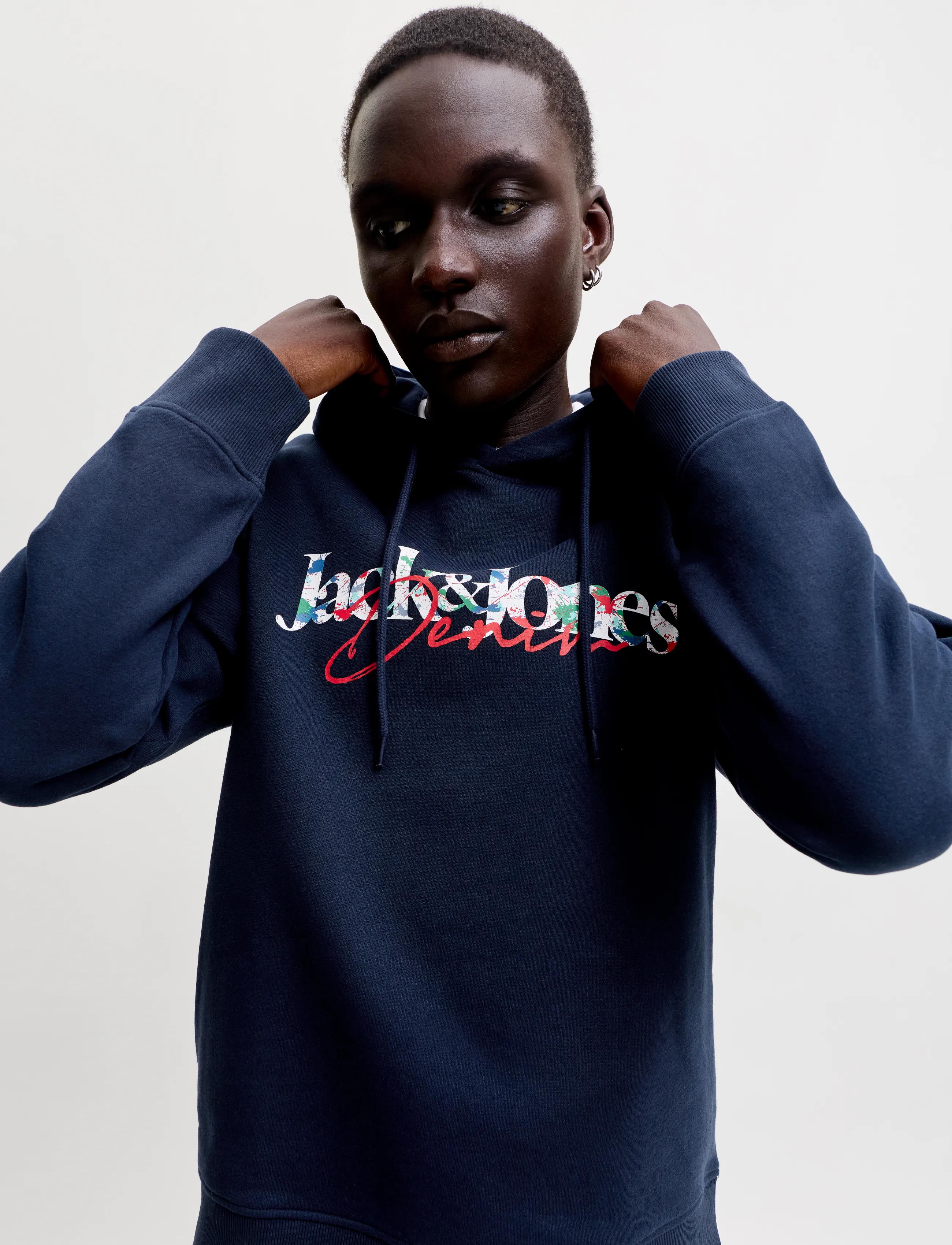 Jack & Jones - JJTOM SWEAT HOOD - hoodies - navy blazer - 5
