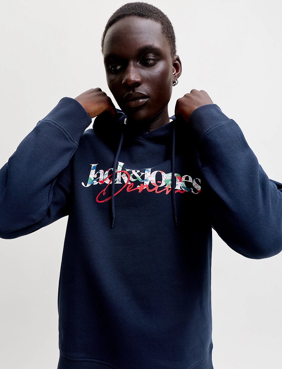 Jack & Jones - JJTOM SWEAT HOOD - hoodies - navy blazer - 5