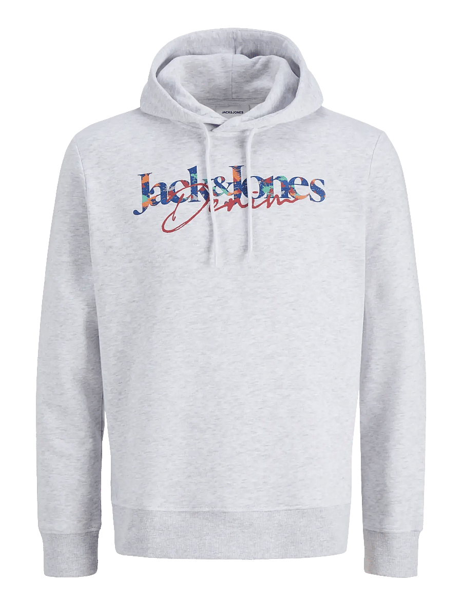 Jack & Jones - JJTOM SWEAT HOOD - white melange - 0