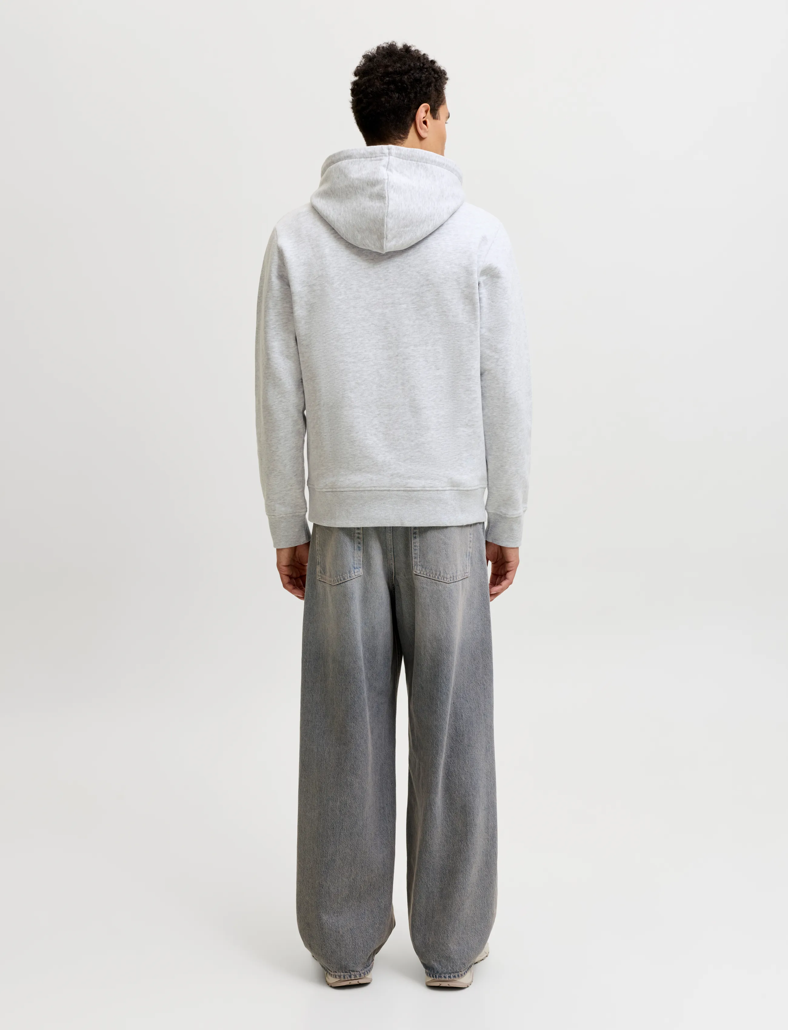 Jack & Jones - JJTOM SWEAT HOOD - kapuzenpullover - white melange - 3