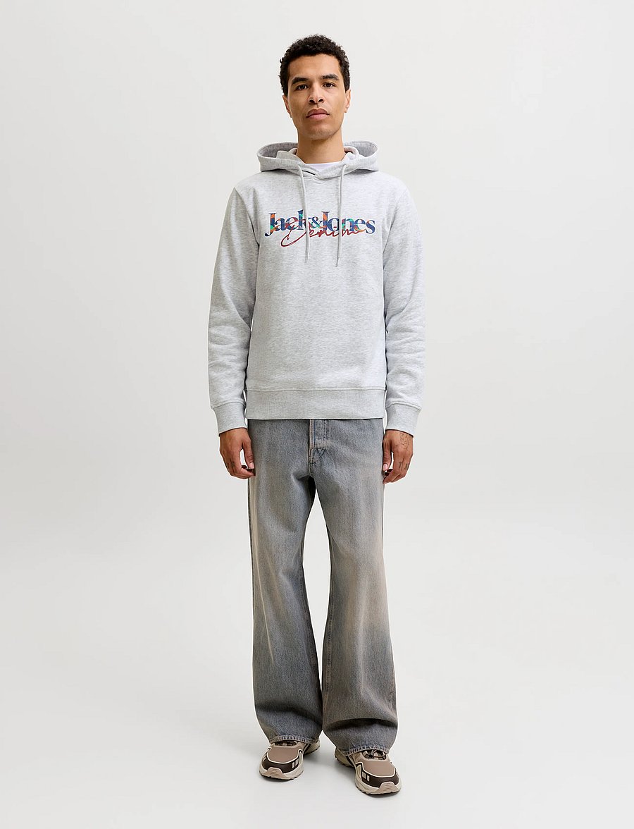 Jack & Jones - JJTOM SWEAT HOOD - kapuzenpullover - white melange - 4