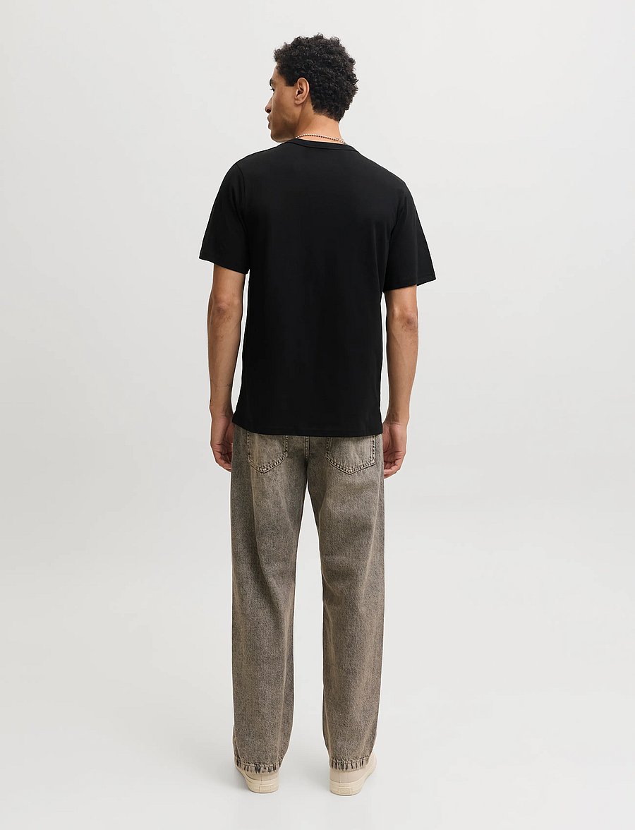 Jack & Jones - JJCLEVELAND TEE SS CREW NECK SN - kurzärmelige t-shirts - black - 3