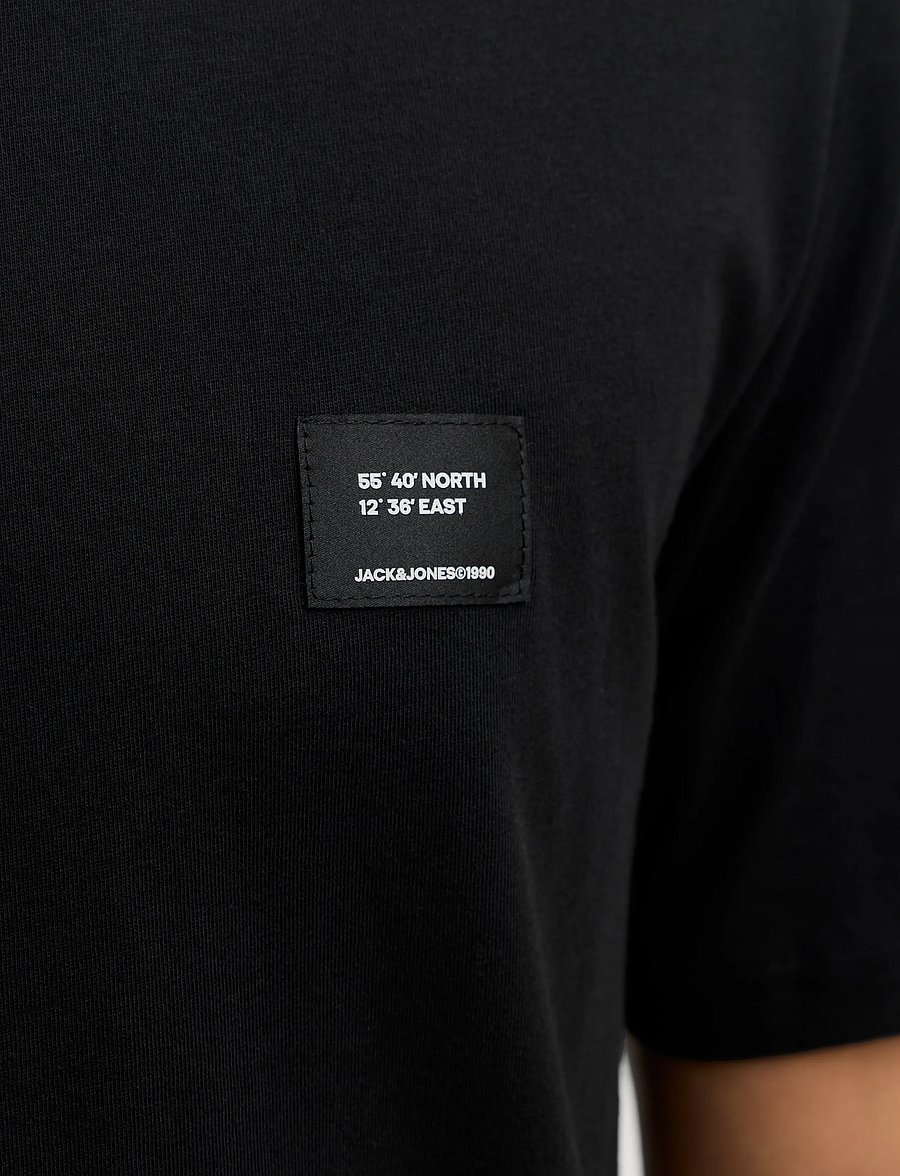 Jack & Jones - JJCLEVELAND TEE SS CREW NECK SN - kurzärmelige t-shirts - black - 5