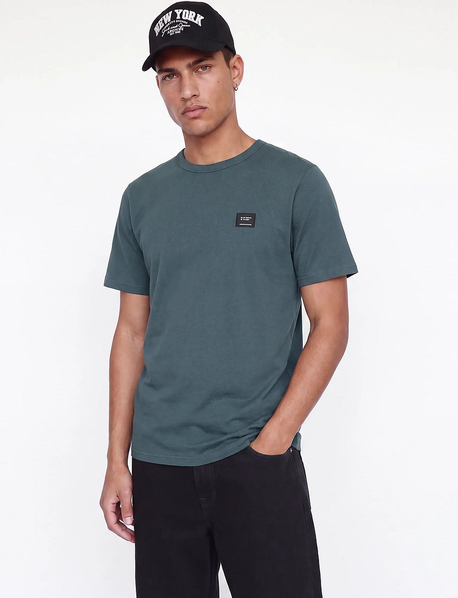 Jack & Jones - JJCLEVELAND TEE SS CREW NECK SN - kurzärmelige t-shirts - turbulence - 0