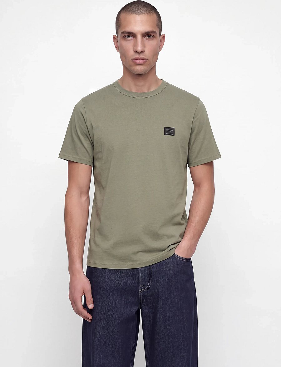 Jack & Jones - JJCLEVELAND TEE SS CREW NECK SN - kortärmade t-shirts - vetiver - 0
