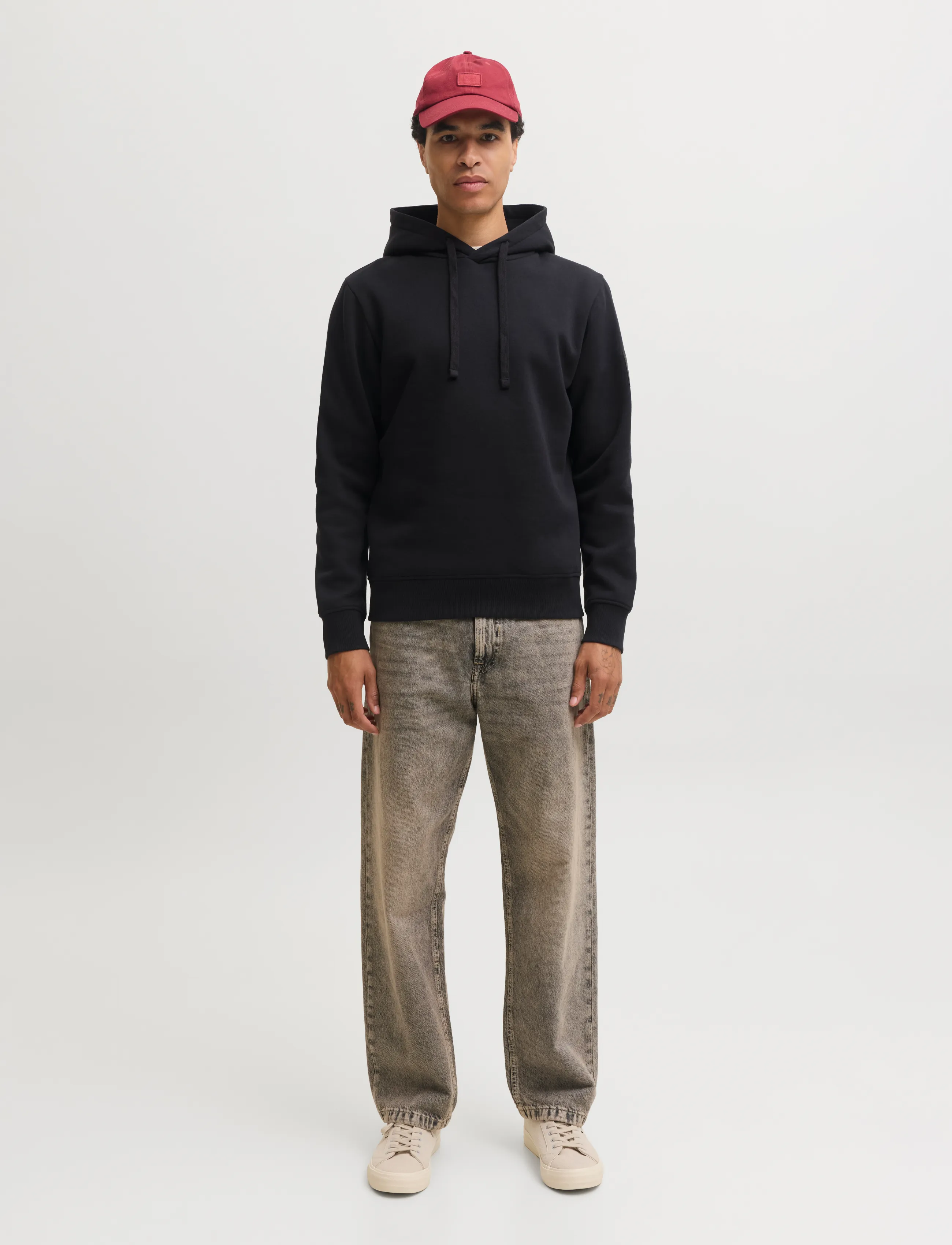 Jack & Jones - JJCLEVELAND SWEAT HOOD SN - hoodies - black - 4