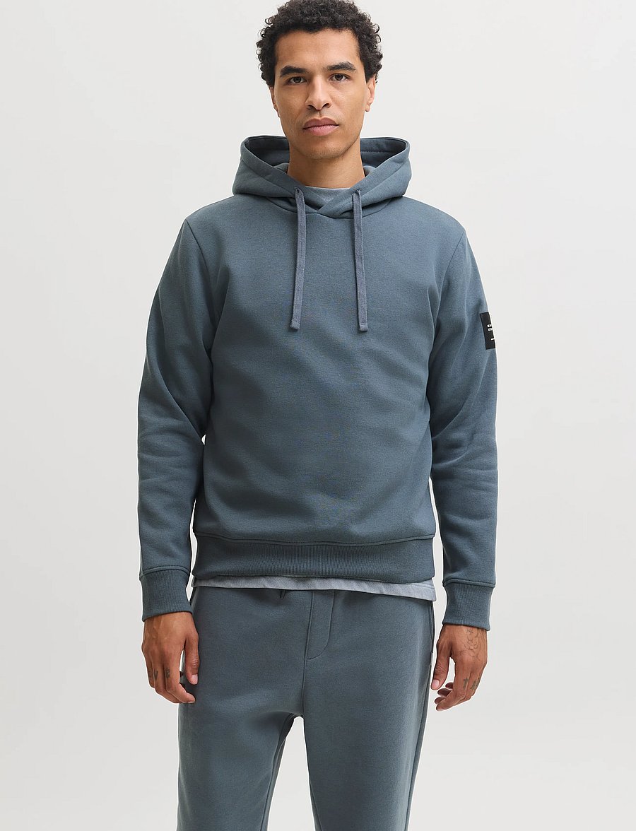 Jack & Jones - JJCLEVELAND SWEAT HOOD SN - hoodies - turbulence - 0