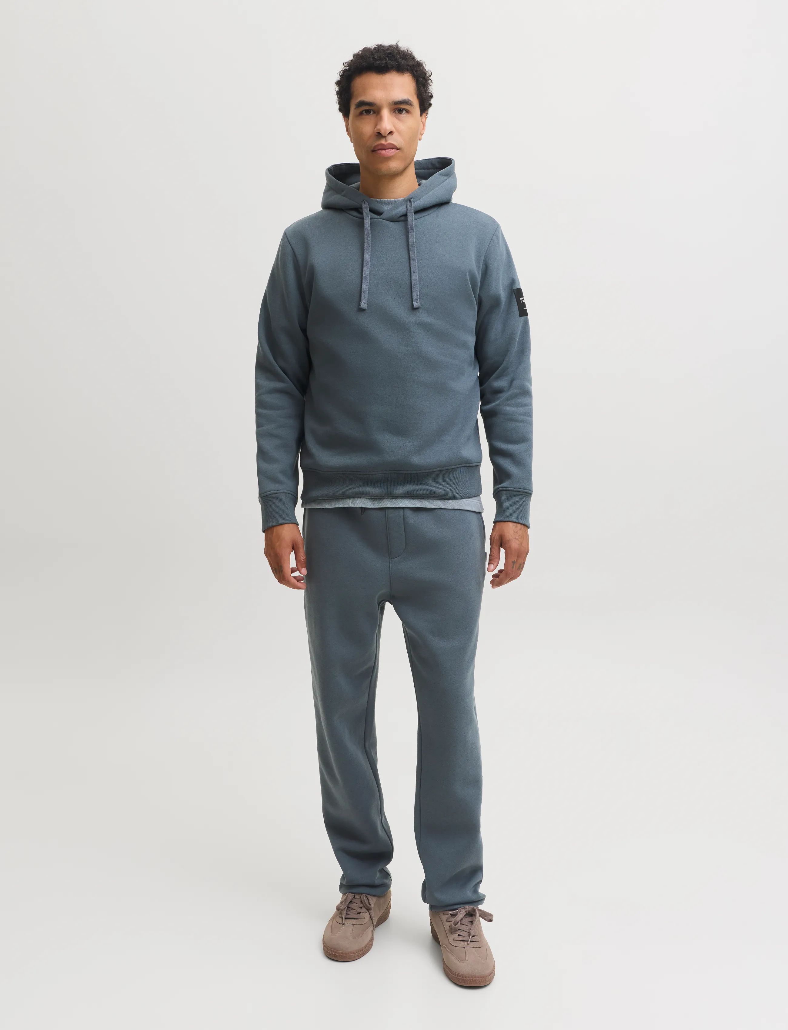 Jack & Jones - JJCLEVELAND SWEAT HOOD SN - hoodies - turbulence - 4