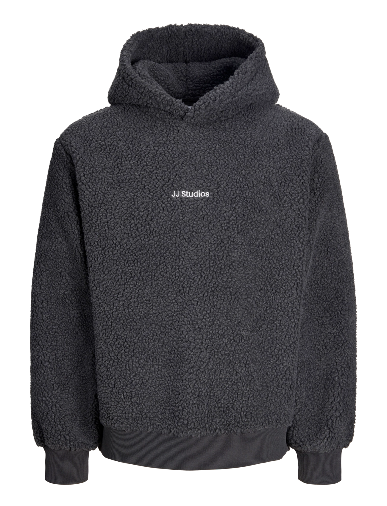 Jack & Jones JJSOHO TEDDY SWEAT HOOD - Kapuutsiga pusad - ASPHALT / grey