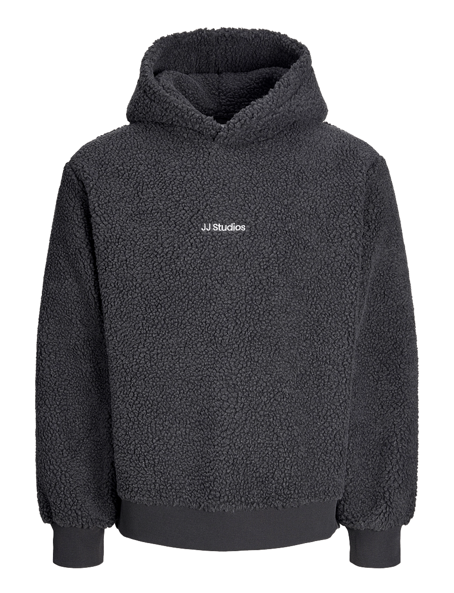 Jack & Jones - JJSOHO TEDDY SWEAT HOOD - asphalt - 0