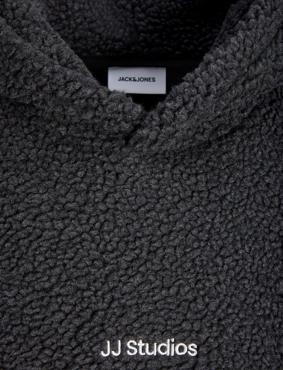 Jack & Jones - JJSOHO TEDDY SWEAT HOOD - asphalt - 2
