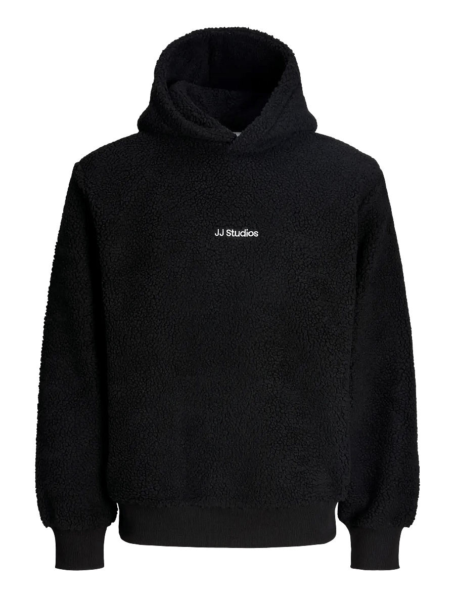 Jack & Jones - JJSOHO TEDDY SWEAT HOOD - hoodies - black - 0