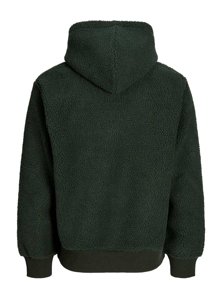 Jack & Jones - JJSOHO TEDDY SWEAT HOOD - fleecetrøjer - darkest spruce - 1