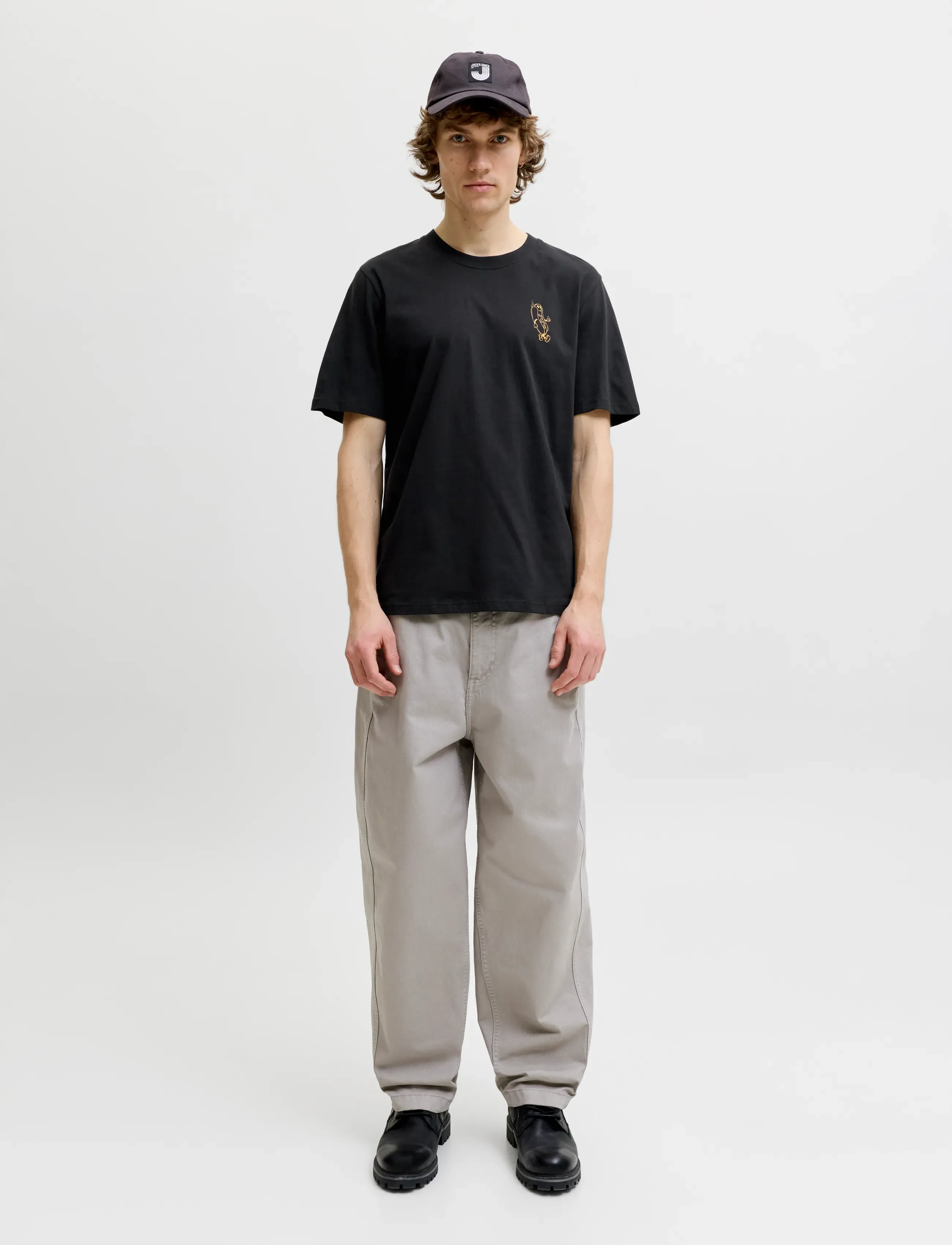 Jack & Jones - JJBREWY TEE SS CREW NECK - black - 4