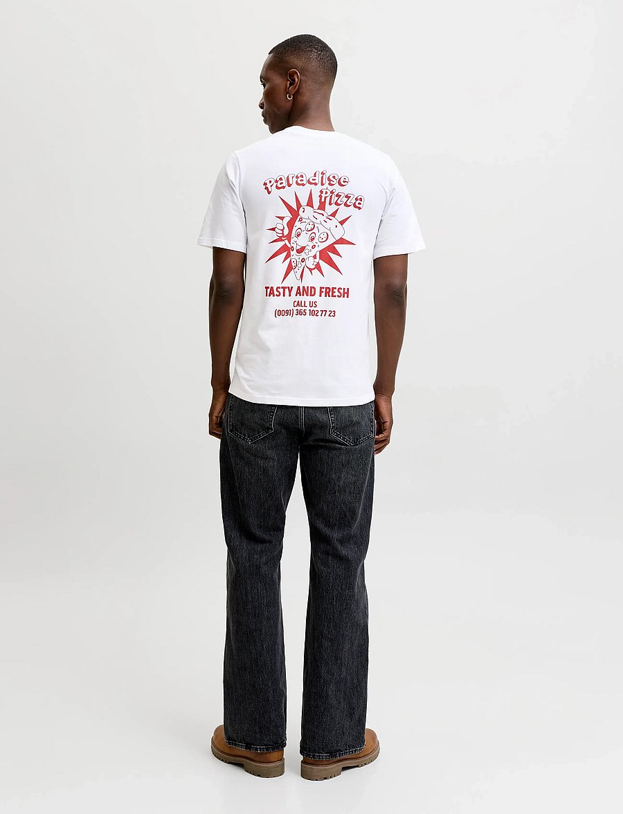 Jack & Jones - JJBREWY TEE SS CREW NECK - kurzärmelige t-shirts - bright white - 3