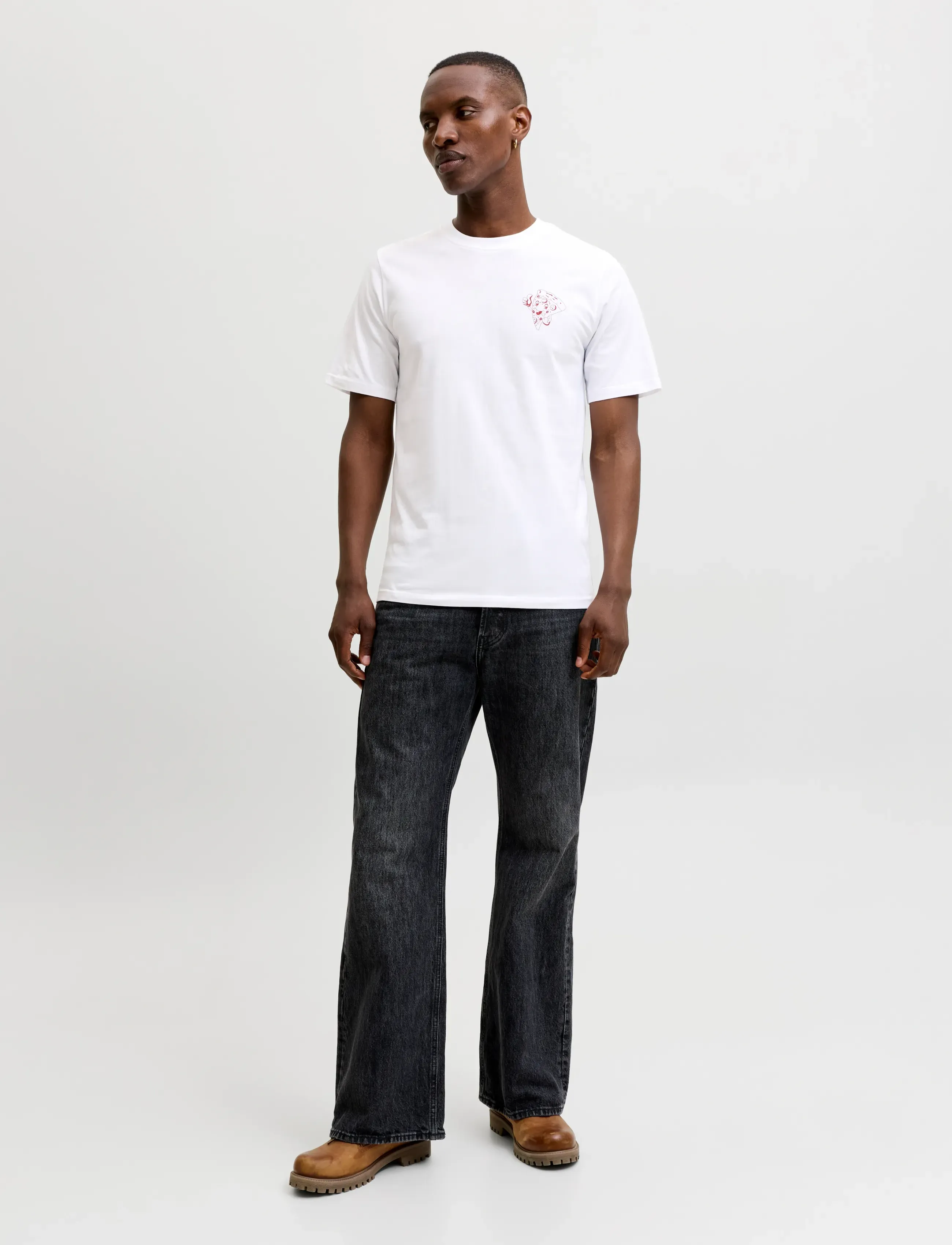 Jack & Jones - JJBREWY TEE SS CREW NECK - short-sleeved t-shirts - bright white - 4