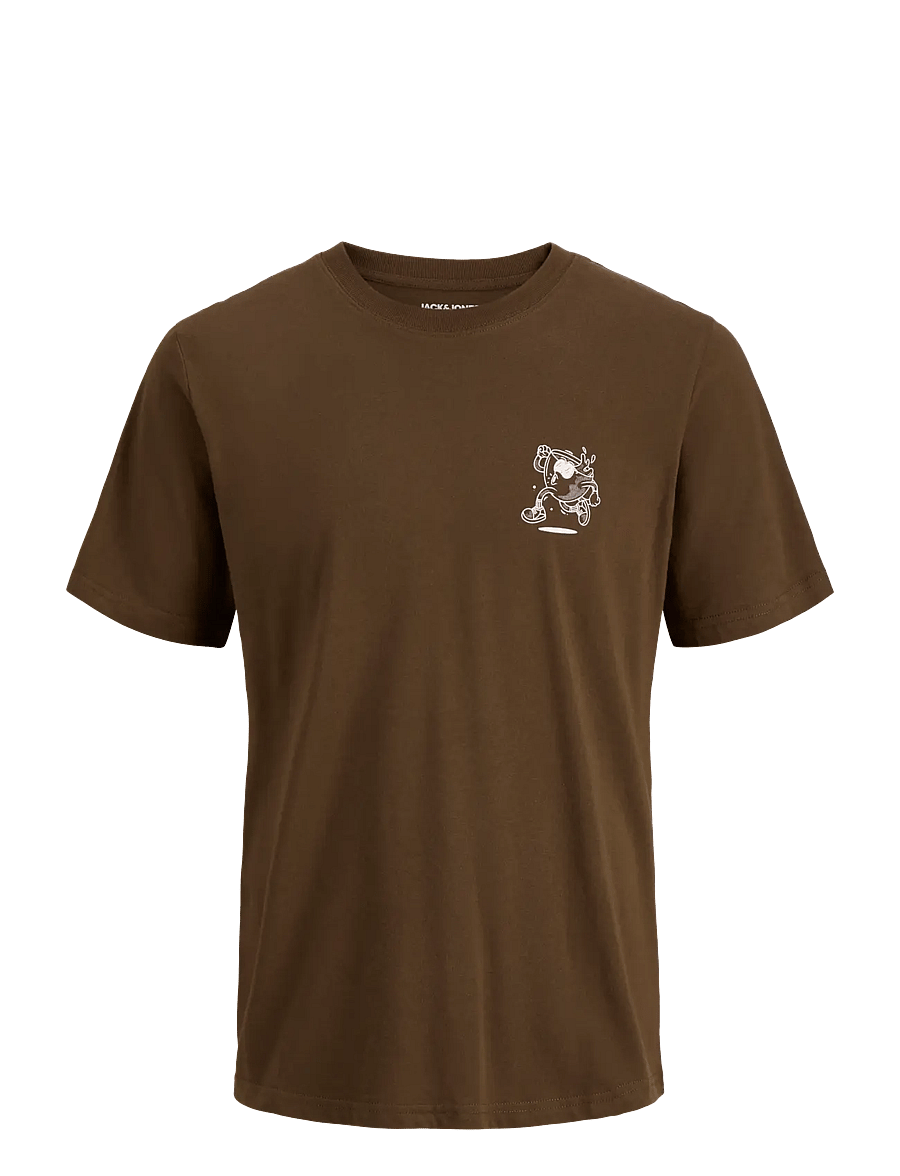 Jack & Jones - JJBREWY TEE SS CREW NECK - kurzärmelige t-shirts - cocoa - 1