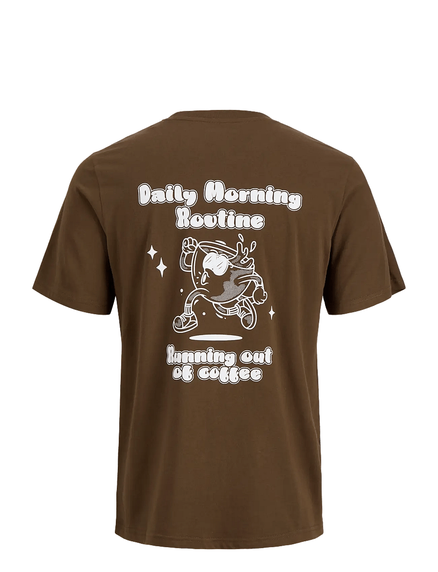 Jack & Jones - JJBREWY TEE SS CREW NECK - kurzärmelige t-shirts - cocoa - 2