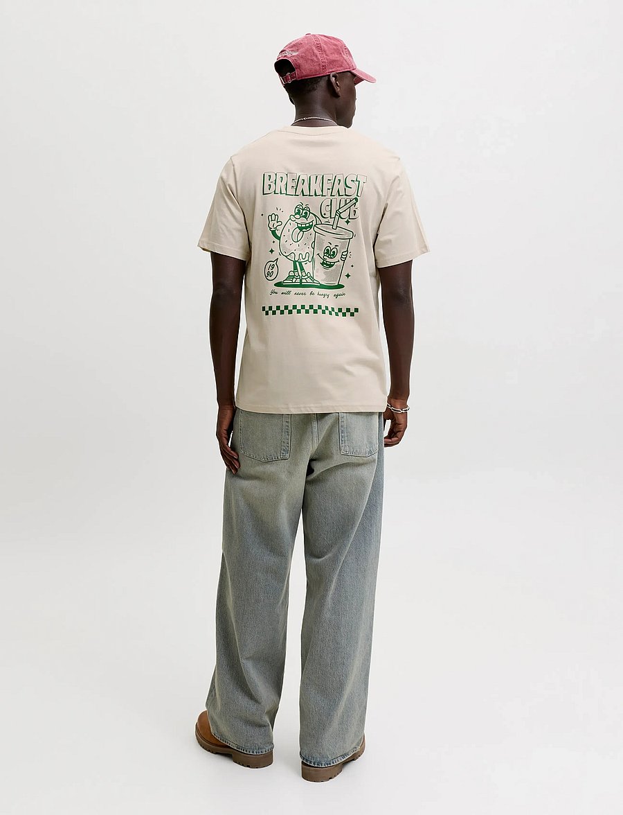 Jack & Jones - JJBREWY TEE SS CREW NECK - kurzärmelige t-shirts - moonbeam - 3