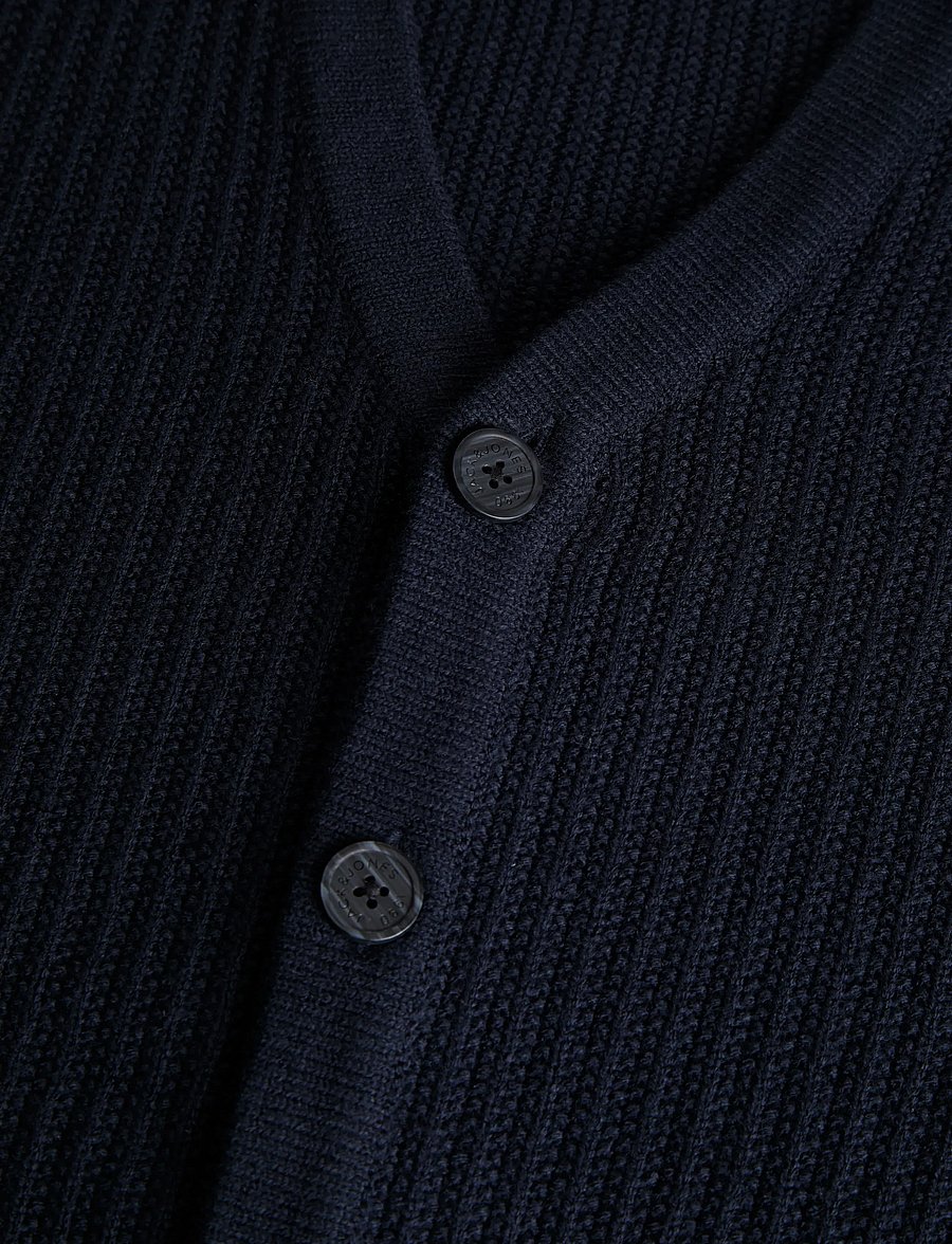 Jack & Jones - JJSAGE KNIT V-NECK CARDIGAN - navy blazer - 3