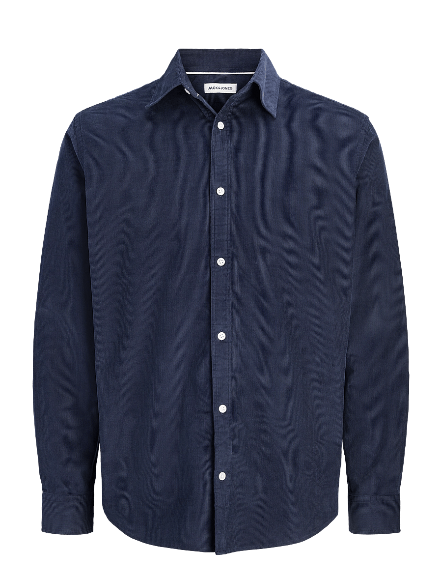 Jack & Jones - JJEFIELD CORD SHIRT LS SN - manchesterskjortor - navy blazer - 0