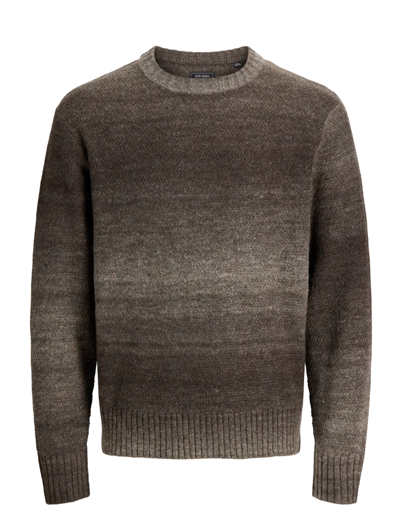 Jack & Jones JJMAZON KNIT CREW NECK - Knitwear - COCOA / brown