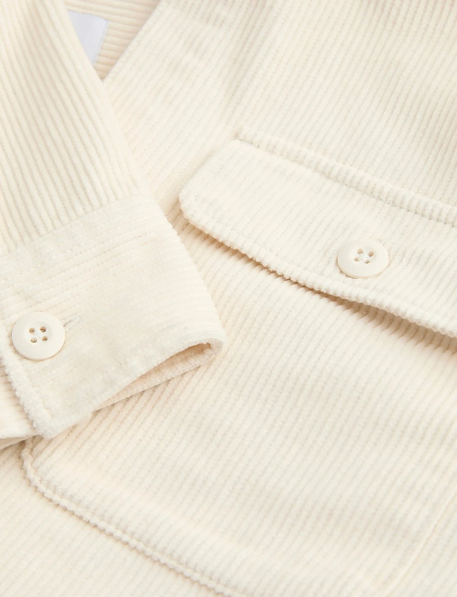 Jack & Jones - JJEREGENT CORD OVERSHIRT LS SN - corduroy shirts - antique white - 3