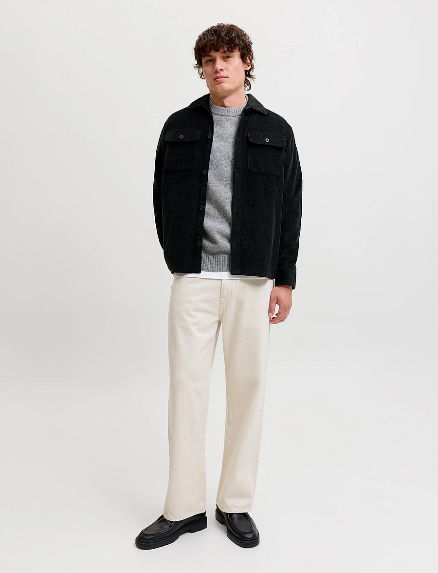 Jack & Jones - JJEREGENT CORD OVERSHIRT LS SN - black - 3