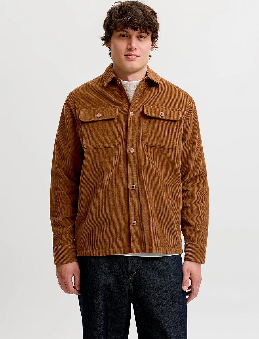 Jack & Jones - JJEREGENT CORD OVERSHIRT LS SN - manchesterskjortor - monks robe - 0