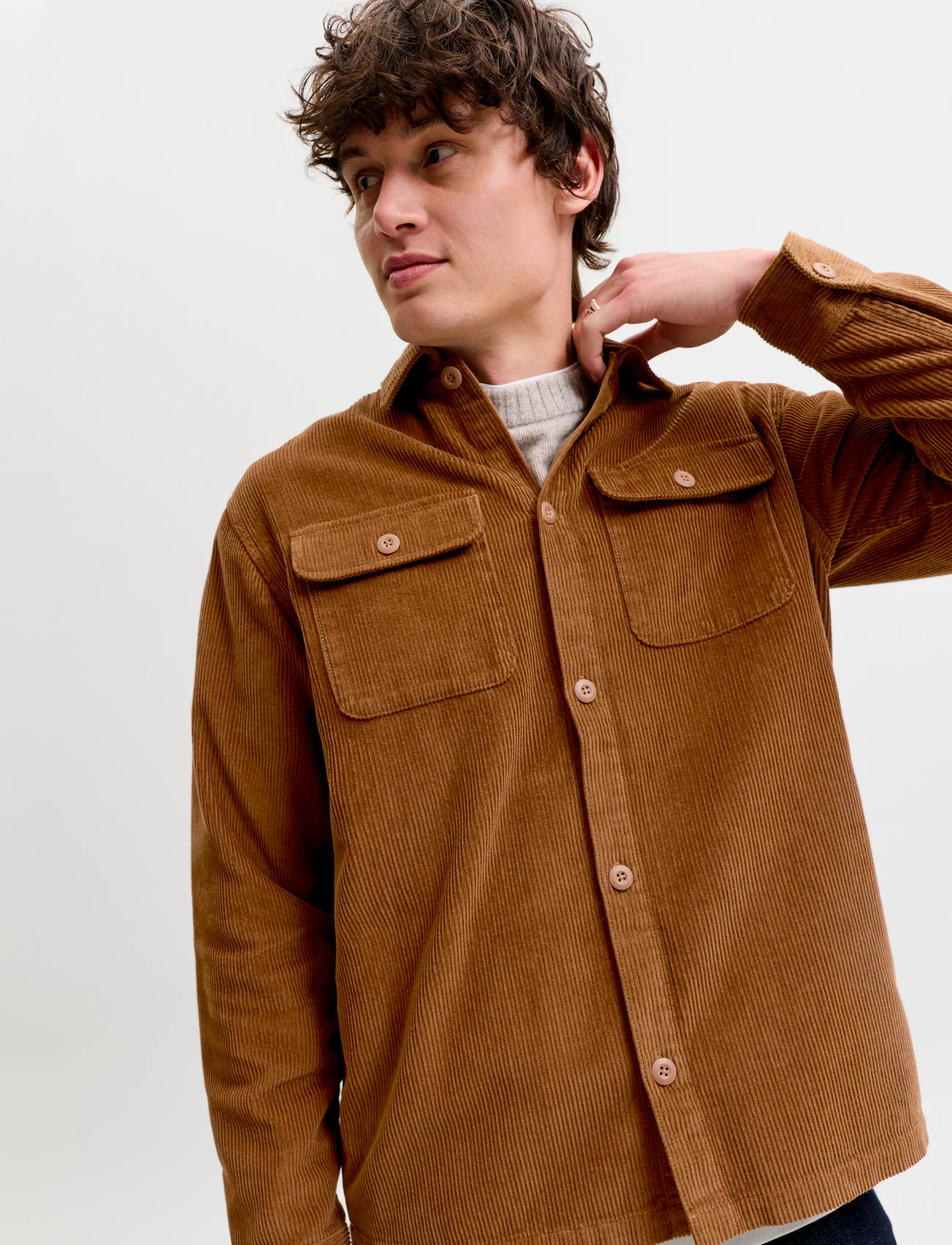 Jack & Jones - JJEREGENT CORD OVERSHIRT LS SN - manchesterskjortor - monks robe - 5