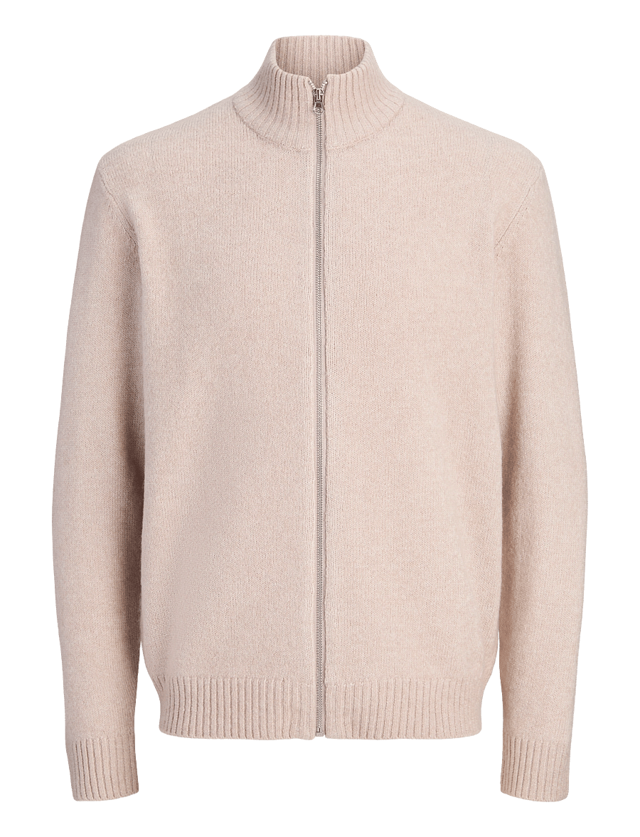 Jack & Jones - JJSOHO OLLIE KNIT HIGH NECK ZIP CAR SN - fullzip strik - atmosphere - 1
