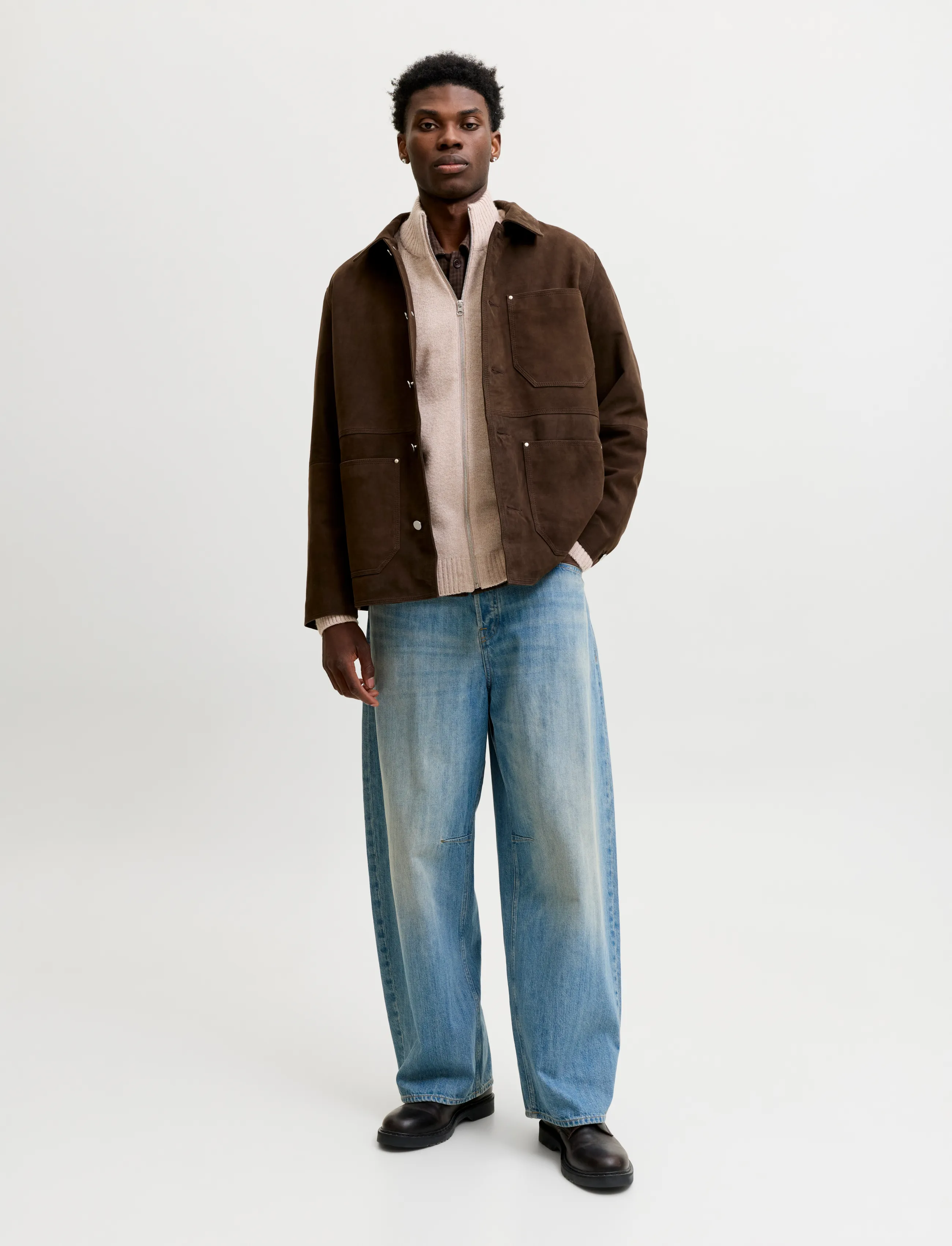 Jack & Jones - JJSOHO OLLIE KNIT HIGH NECK ZIP CAR SN - fullzip strik - atmosphere - 4