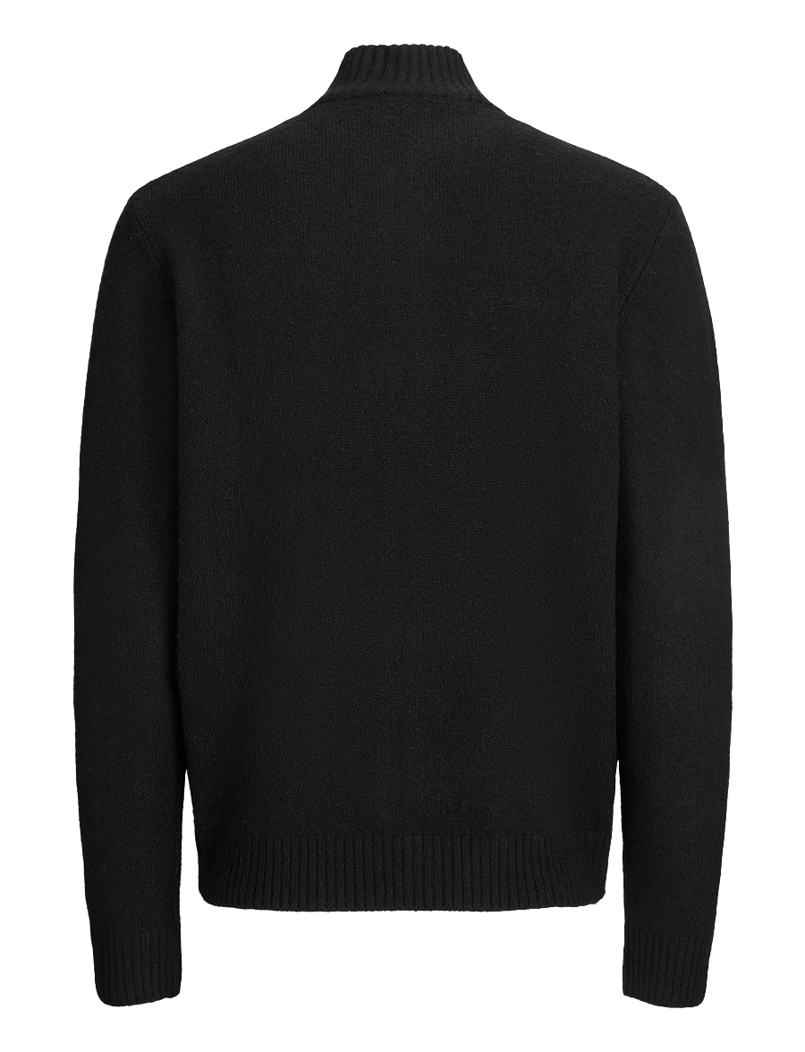 Jack & Jones - JJSOHO OLLIE KNIT HIGH NECK ZIP CAR SN - lukuga džemprid - black - 1