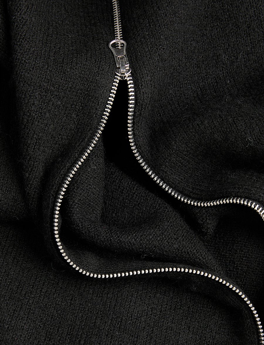 Jack & Jones - JJSOHO OLLIE KNIT HIGH NECK ZIP CAR SN - lukuga džemprid - black - 2