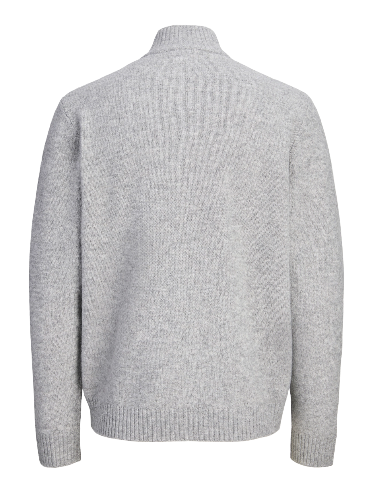 Jack & Jones - JJSOHO OLLIE KNIT HIGH NECK ZIP CAR SN - lukuga džemprid - light grey melange - 1