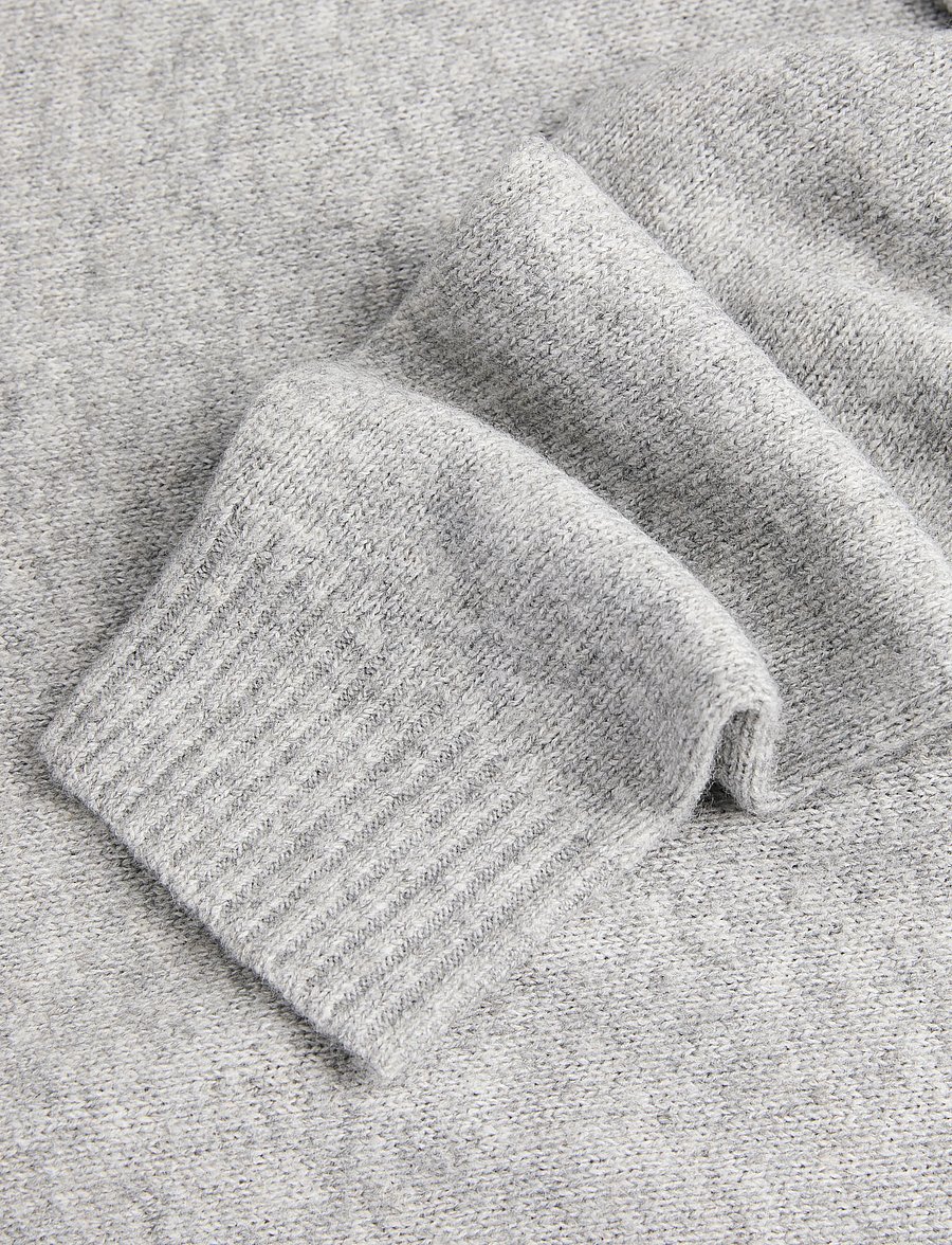 Jack & Jones - JJSOHO OLLIE KNIT HIGH NECK ZIP CAR SN - lukuga džemprid - light grey melange - 3