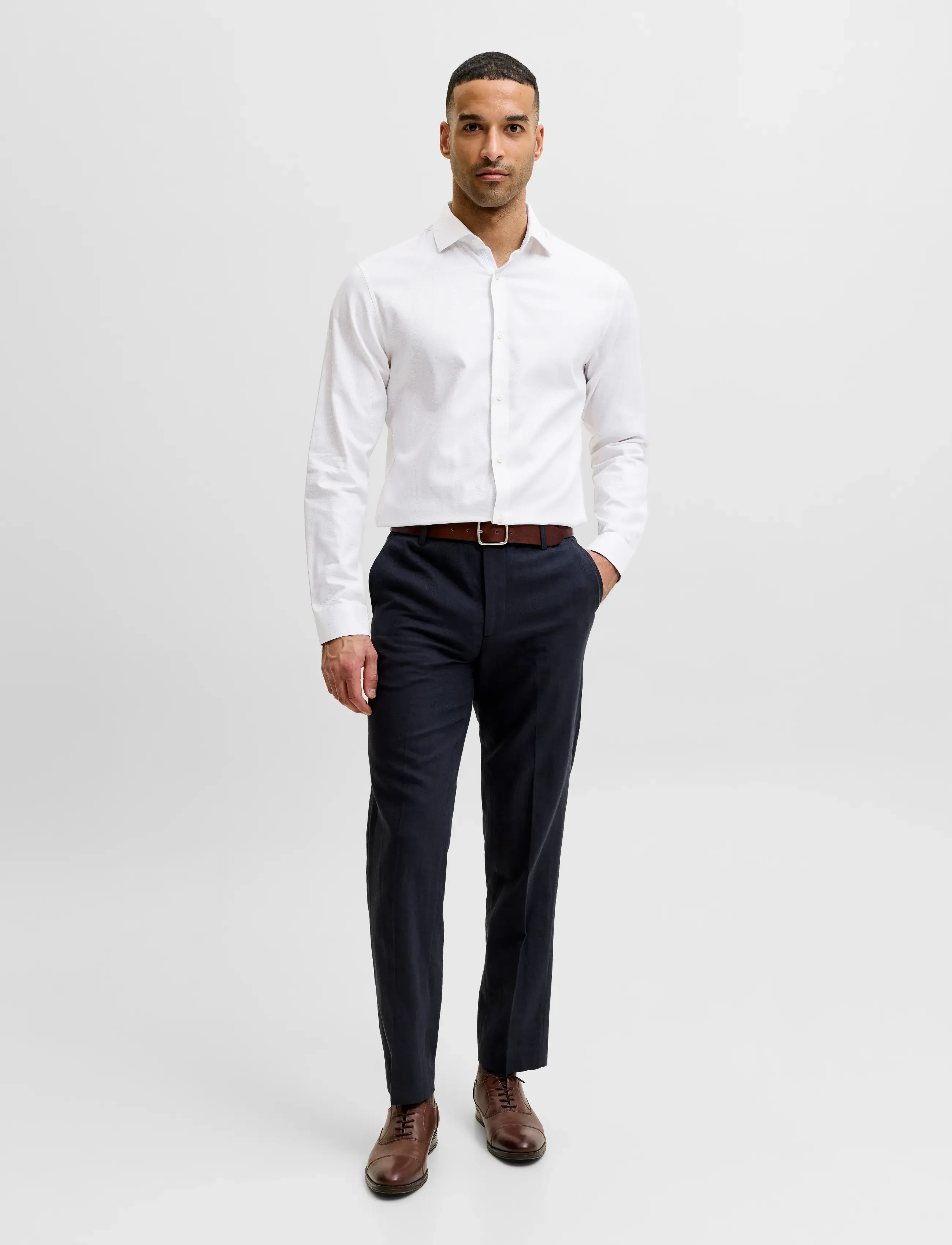 Jack & Jones - JPRBLAPARKER DETAIL L/S SHIRT SN - pattern shirts - white - 3