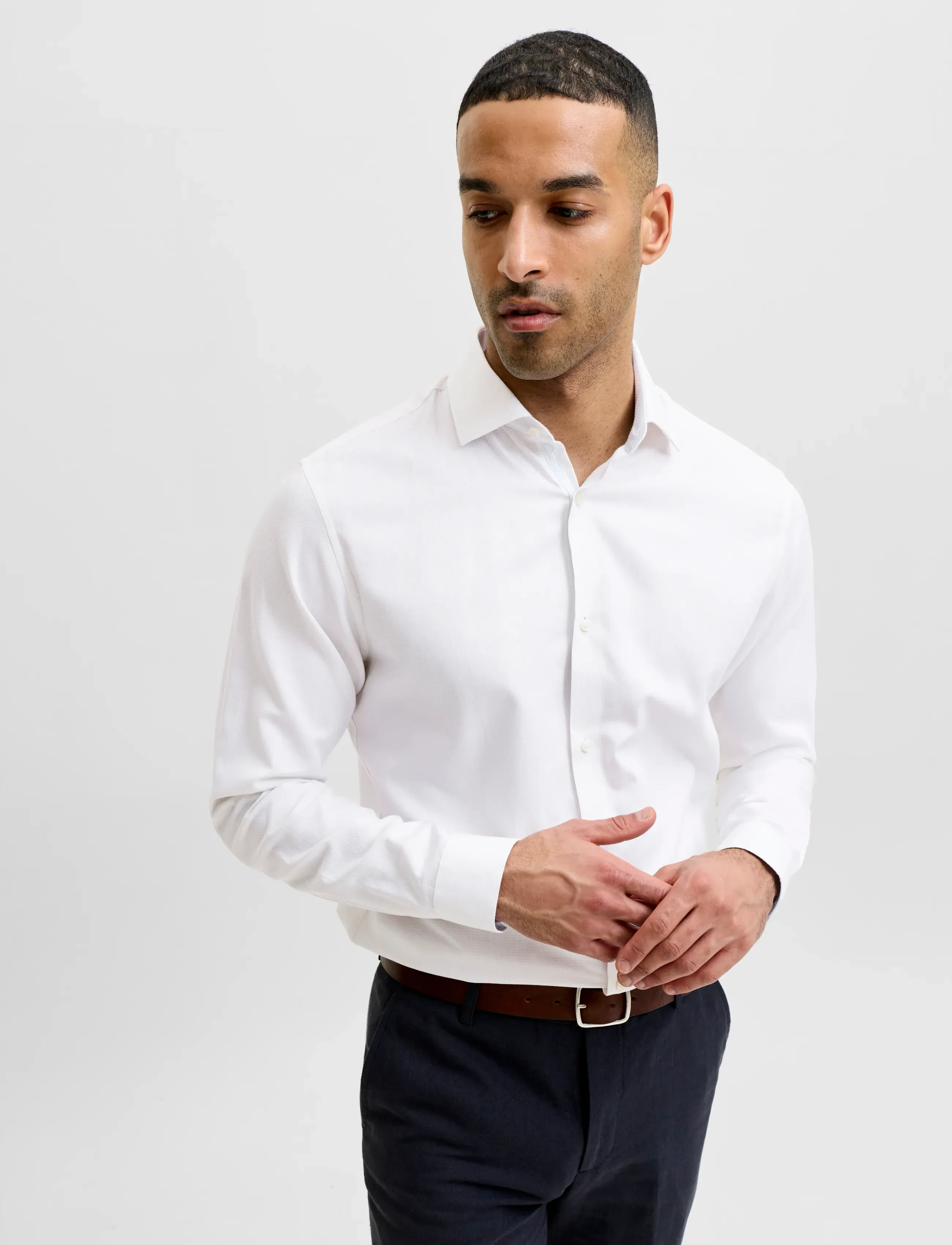 Jack & Jones - JPRBLAPARKER DETAIL L/S SHIRT SN - pattern shirts - white - 5