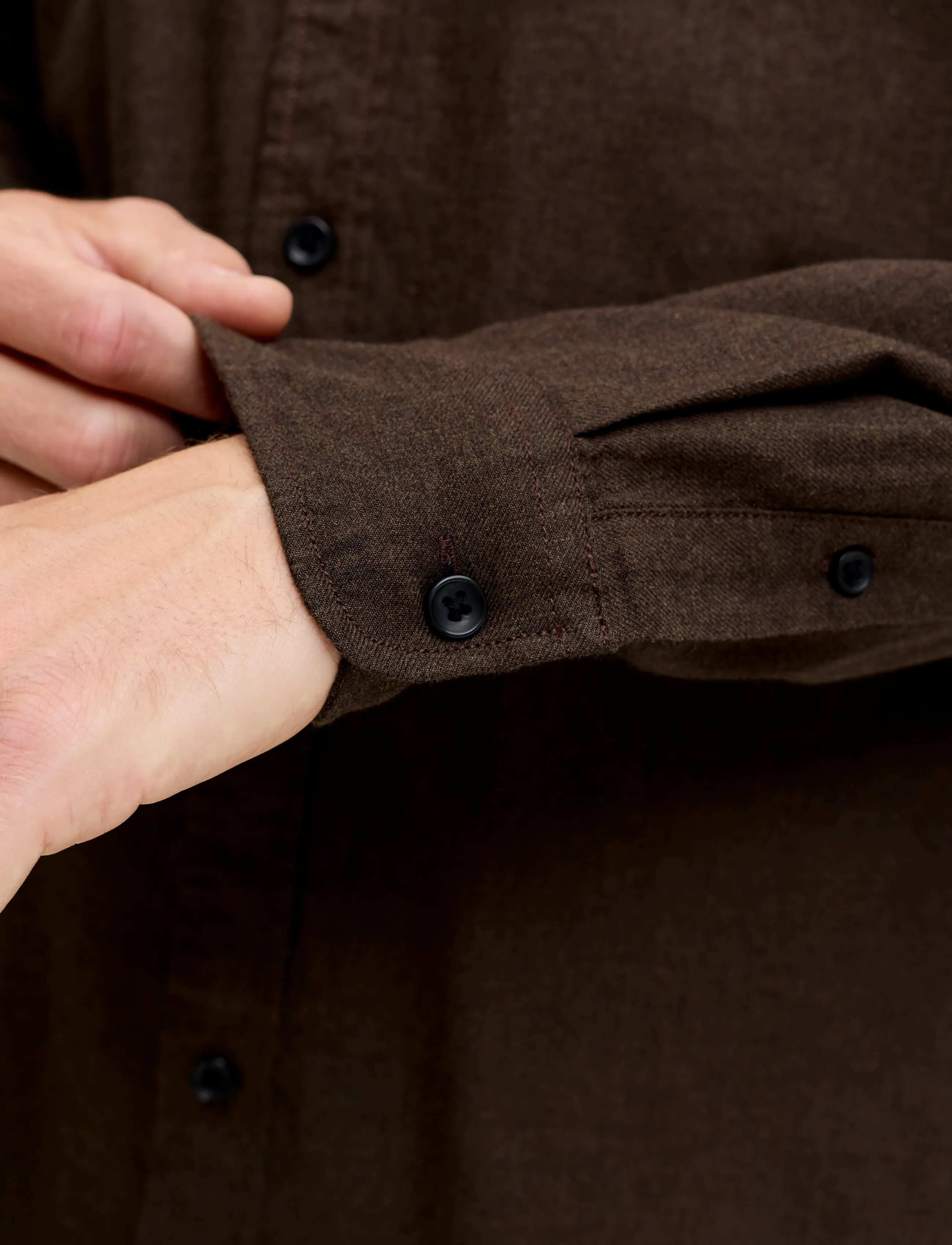 Jack & Jones - JJEFIELD MELANGE SHIRT LS SN - casual skjortor - mulch - 4