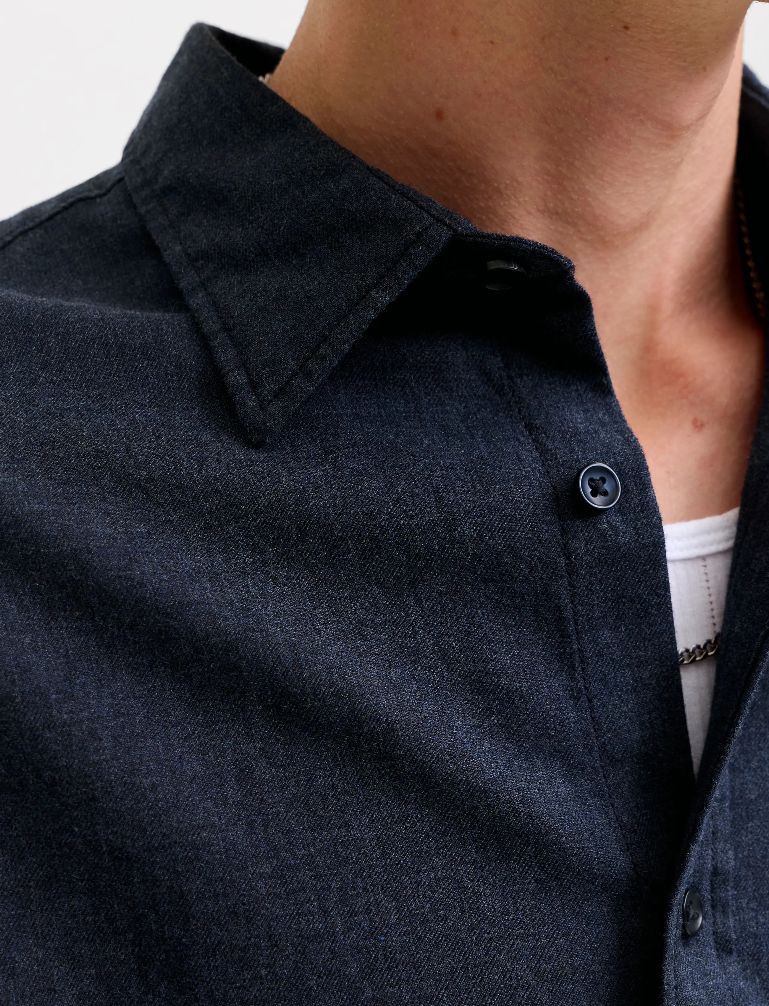 JACK & JONES Jjefield Melange Shirt Ls Sn casual skjortor herr – bild 6