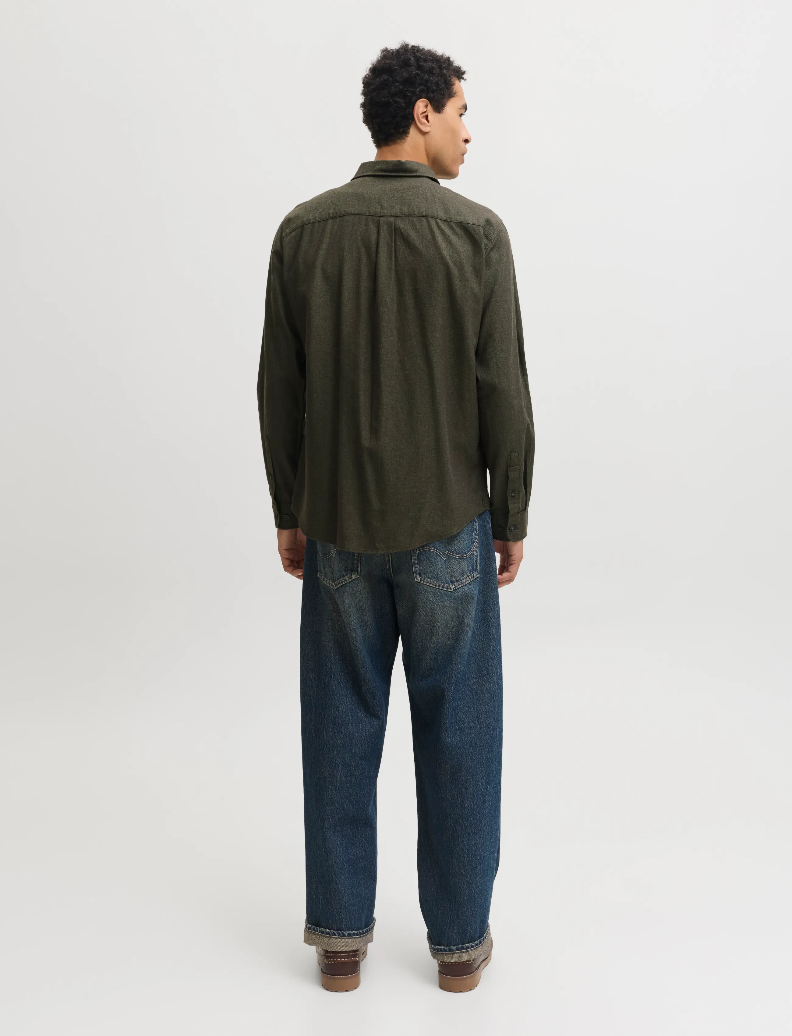 Jack & Jones - JJEFIELD MELANGE SHIRT LS SN - casual skjortor - rosin - 2