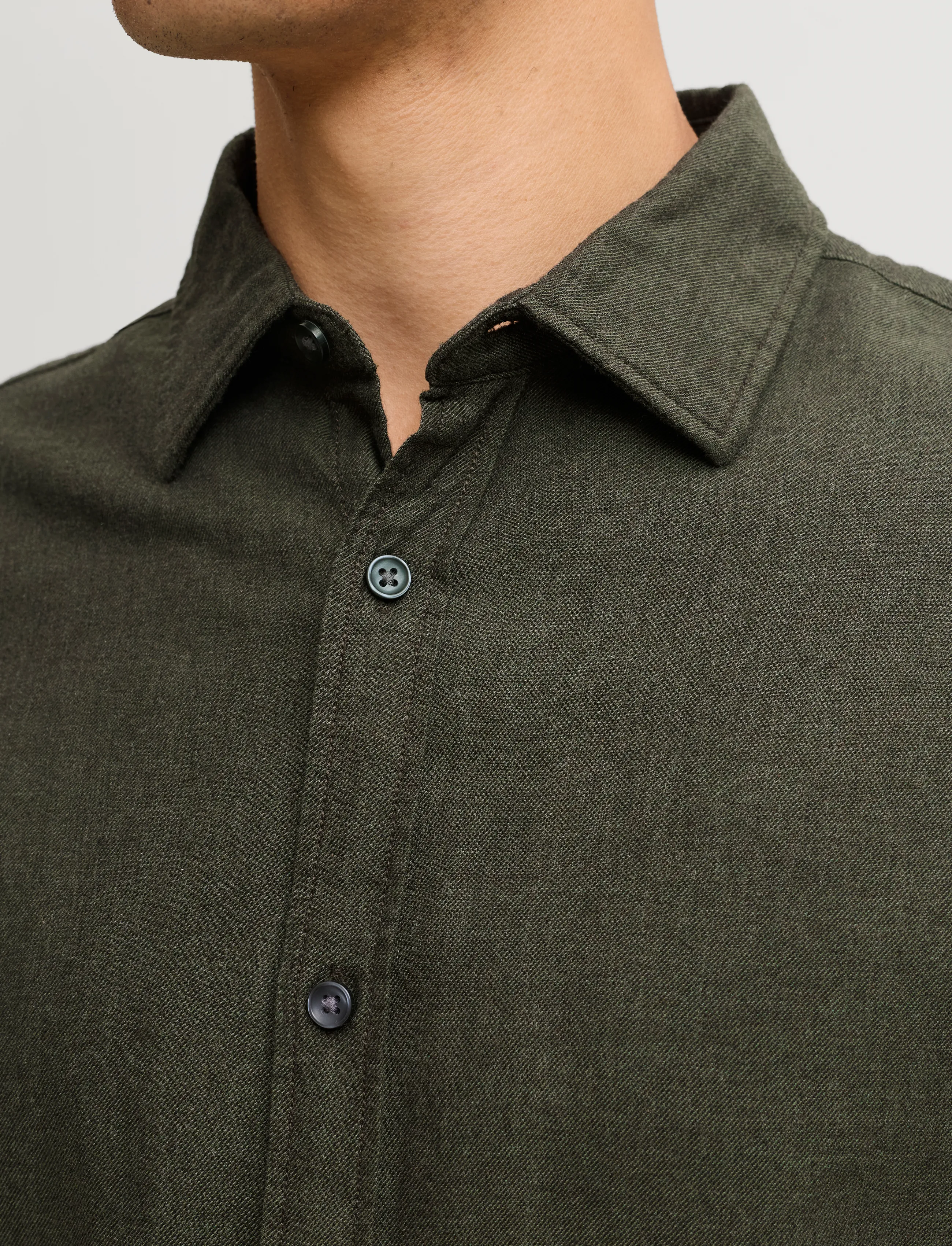 Jack & Jones - JJEFIELD MELANGE SHIRT LS SN - casual skjortor - rosin - 4